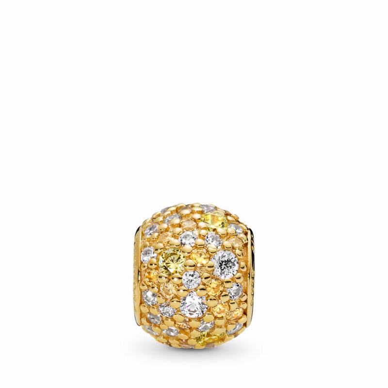 Pandora Shine™ Golden Mix Pavé Charm Sale NZ, 18ct Gold Plated (743065-WZX)